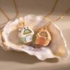 Wholesale Creative Fairy Tale Cat House Locket Necklace Copper Electroplated Stylish Jewelry Accessory