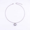 Wholesale Antique Silver Sunflower Pendant Necklace Moonstone Clavicle Chain Vintage Chic Fashion Accessory For Women Boutique Resale