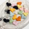 oly-26a20dbf5b036226ad9261fcb3fd7a52 Wholesale Acrylic Macaron Heart-shaped Loose Beads for DIY Hair Tie, Bag Charm, Phone Charm Craft Supplies, Gift Boutique Accessory