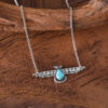 oly-26b5637d1e2afdd51c429492fc8caa90 Wholesale Antique Silver Bohemian Airplane Pendant Necklace Turquoise Inlay Vintage Style Jewelry Boutique Resale