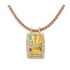 oly-26b90abe6a726777dd6e6fd07b6eeed0 Wholesale Retro Tarot Card Pendant Necklace Copper Material Diamond Inlay Process Gemstone Jewelry Accessory Chic Gift For Casual Wear