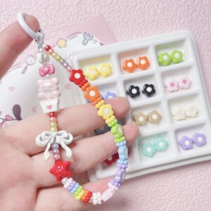 oly-26bae743bdfdb958e7973c51f7bc0cb0 Wholesale Fashion Acrylic Flower Beads, Baking Paint Loose Beads for DIY Phone Strap Bracelet Jewelry Making, Decorative Accessory for Resale