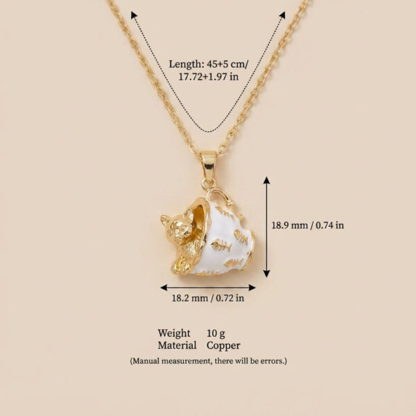 oly-26d2a68149e08b04770abe7fcb03b88a Wholesale Sweet Teacup Rabbit Shape Pendant Necklace Electroplating Copper Electroplated Fashion Jewelry Accessory For Everyday Gift
