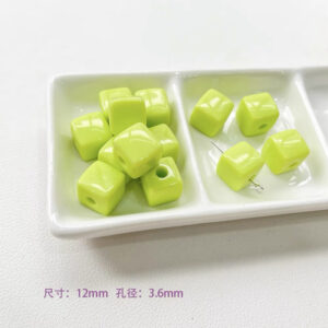 31-yellow green squares / See picture for size (sold by piece)