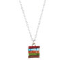 oly-26e762cc698c27d4d02d3332e15a7944 Wholesale Retro Colorful Book Pendant Earrings Trendy 3D Charm Earrings For Casual Everyday Jewelry Accessory Gift