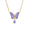 oly-26e85c8f8c2df1d1cea26f279ca3102a Wholesale Stylish Stainless Steel Blue Porcelain Star Moon Drop Pendant Necklace Electroplated Finish Boutique Resale Jewelry Accessory