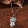 Wholesale Stylish Hip Hop Punk Owl Pendant Necklace Retro Antique Silver Finish Jewelry Accessory For Resale
