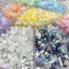 Wholesale Electroplated Acrylic Loose Beads Mixed Silver Styles DIY Jewelry Making Kit for Phone Chains and Necklaces