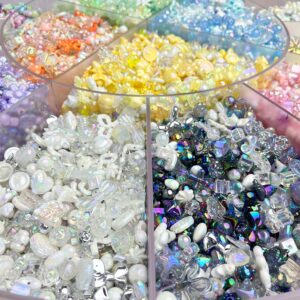 oly-270d785caff632186868d9fa631c1033 Wholesale Electroplated Acrylic Loose Beads Mixed Silver Styles DIY Jewelry Making Kit for Phone Chains and Necklaces