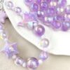 oly-2727020dccd1f07e2aeacacb986e9561 Wholesale Trendy Loose Cat Eye Beads 12mm Starry Pattern UV Coated Electroplated Plastic Resin for DIY Jewelry Making