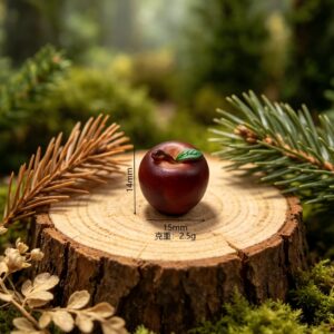 Three-dimensional wine red apple