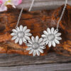 oly-27ac6e18fad322364bd7bc41de9a39b2 Wholesale Bohemian Sunflower Pendant Necklace Ancient Silver Zinc Alloy Boutique Resale