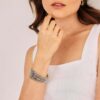 Wholesale Stainless Steel Birthstone Bracelet For Women Geometric Bead Chain March Birthstone Fashion Jewelry Gift