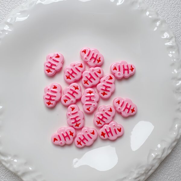 Wholesale Cloud Shape Acrylic Loose Beads Drip Oil Finish for DIY Phone Chain Bag Charm Jewelry Making