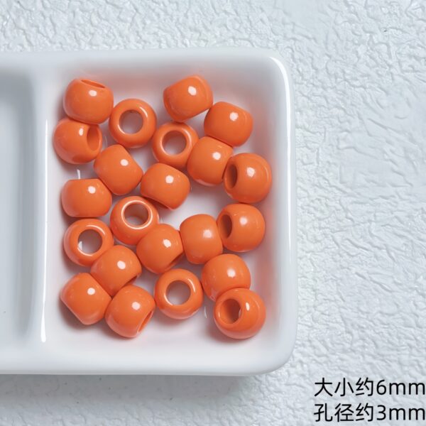 oly-2801e0987296612587aab0cacd2c8931 Wholesale Acrylic Coated Macaron White Large Hole Round Loose Beads DIY Bracelet Phone Charm Jewelry Making Craft Supply
