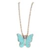 Wholesale Stylish Blue Butterfly Turquoise Inlay Choker Necklace For Women Trendy Collarbone Jewelry Gift