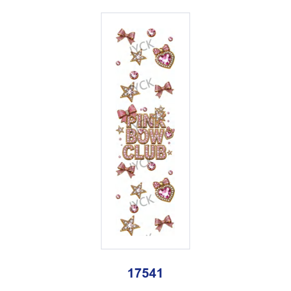 Wholesale 2/8/16pcs Coquette Bow Pink Rhinestone Girl Style Pen and Bookmark Stickers UV DTF Wraps