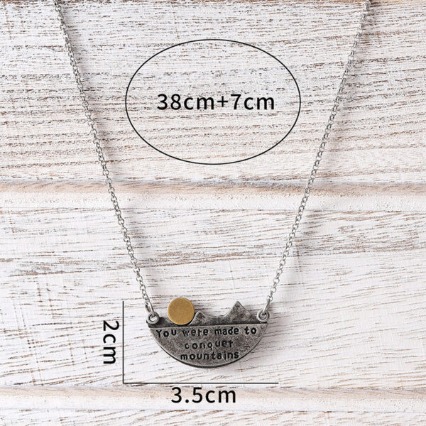 oly-28a90e9dd2af9d10248f955a930170d9 Wholesale Chic Geometric Sunset Valley Pendant Necklace Antique Silver Zinc Alloy Fashion Jewelry Accessory