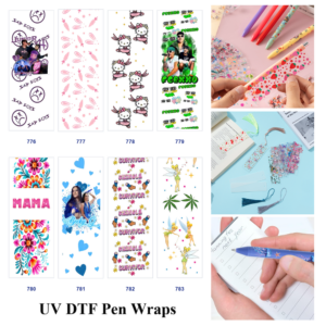 oly-28c066c866f55d103b76238a6a5c111f Wholesale 2/8/16pcs Boho Floral & Heart Text Art Print Pen and Bookmark Stickers UV DTF Wraps OLY Exclusive