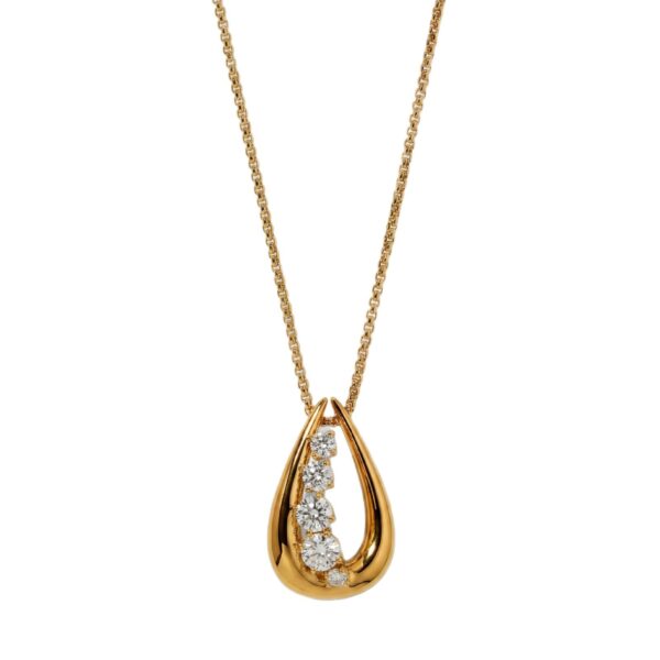 oly-28d73de3a6a92e7b87959ab9496f26c7 Wholesale Geometric Zircon Pendant Necklace Stainless Steel Stainless Steel Electroplated Tone Fashion Jewelry Gift