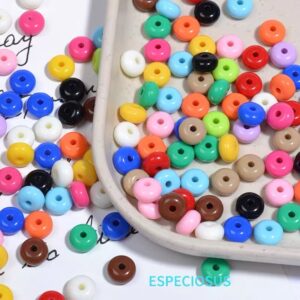 15-random color mixing / The size is about 8mm, and the aperture is about 1.8 (100 pcs/pack)