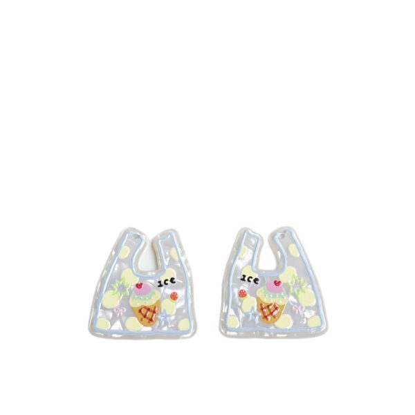 Wholesale Trendy Rabbit Flower Acrylic Shopping Bag Pendant DIY Phone Charm Keychain Craft Supply