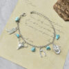 Wholesale Retro Western Cowboy Jewelry Set Vintage Turquoise Bull Head Boot Pendant Necklace Bracelet Fashion Accessory