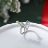 oly-291a627c2284bd431a4acc68be60467e Wholesale Stylish Christmas Tree Adjustable Ring Silver Zinc Alloy Cute Party Jewelry Gift For Resale