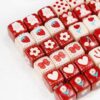 Wholesale Chic Acrylic Loose Beads Cartoon Printed Square Beads for DIY Bracelet Necklace Phone Strap Craft Supply