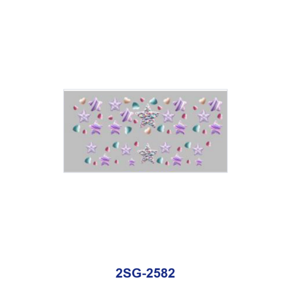 Wholesale 8pcs Pastel Color Star Glitter Print 3oz Cup Stickers Wrap OLY Exclusive