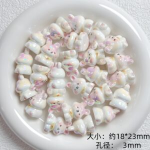 01-white and yellow rabbit / Sold by the piece