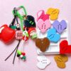 Wholesale Acrylic Painted Heart Shape Beads for DIY Phone Charm Keychain Bag Charm Jewelry Making