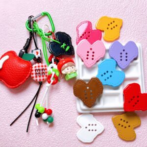 Wholesale Acrylic Painted Heart Shape Beads for DIY Phone Charm Keychain Bag Charm Jewelry Making