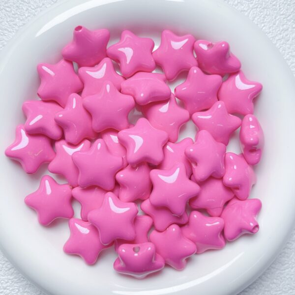 oly-296fb073cb6af7780c013df34d4cd881 Wholesale Macaron Five-Point Star Acrylic Beads, Painted Finish for DIY Phone Charms, Keychains, Jewelry Accessories