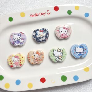 Wholesale Acrylic Cartoon Cat Double-Sided Printed Beads for DIY Phone Charms, Keychains & Bag Charm Jewelry Accessory OLY Exclusive