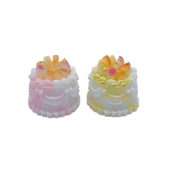 Wholesale Pink Resin Fruit Birthday Cake Figurine DIY Craft Accessory Decorative Gift Boutique Resale