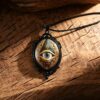 oly-2a300ddb44a81c49fb6e38735884e80f Wholesale Gothic All Seeing Eye Pendant Necklace Retro Horus Eye Amulet Black Rope Chain Zinc Alloy Jewelry For Boutique Resale Or Gift