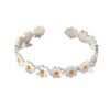 oly-2a97f6b28d144e0549f4904a9da29b46 Wholesale Vintage White Enamel Bracelet Retro Metal Women S Bangle Chic Party Gift