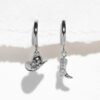 oly-2aa48d380f023872e18cbe4da41577e1 Wholesale Stylish Cowboy Boot And Hat Pendant Earrings Silver Electroplated Copper Trendy Jewelry Accessory Boutique Resale