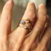 oly-2aa9b1462b3b9f8e25de28acdc587e67 Wholesale Sun Moon Stars Celestial Motif Alloy Ring Tone Adjustable Women S Vintage Style Ring Alloy Jewelry Accessory Boutique Resale Gift