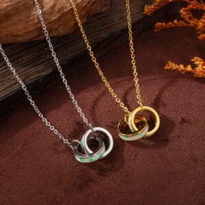 Wholesale Titanium Steel Opal Asymmetrical Choker Necklace Chic Jewelry Accessory For Boutique Resale