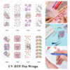 oly-2b6bd96f79433dd7a2cfb442e6d2affb Wholesale 2/8/16pcs Macaron Pastel Cute Cartoon Style Pen and Bookmark Stickers UV DTF Wraps