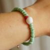 oly-2bee96dd965fd70b84cd603a4289ef21 Wholesale Unisex Geometric Beaded Bracelet Stainless Steel Electroplated Cream Yellow Blue Fashion Accessory For Gift And Resale