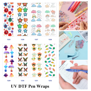 oly-2c209e92a272e00251feea2b943cfbb4 Wholesale 2/8/16pcs Colorful Flower Star Cloud Rainbow Mushroom Butterfly Candy Print Pen and Bookmark Stickers UV DTF Wraps
