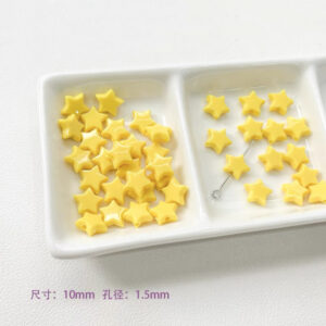 13-yellow stars / See picture for size (sold by piece)