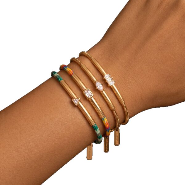 oly-2c4852cb5a4619ac0c662d8716230842 Wholesale Women S Snake Bone Chain Bracelet Geometric Zircon With Colorful Braided Rope Fashion Jewelry Accessory Gift