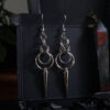 oly-2c4c0ad43f85dcfd011fcfbea4fce955 Wholesale Vintage Double Ring Drop Earrings For Women Silver Tone Alloy Punk Retro Pendant Jewelry Fashion Accessory Gift Resale
