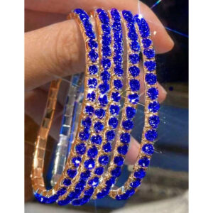 Sl-1005-1 row gold plated blue