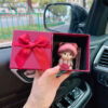 oly-2c669fbe8ac9f2c855cd24d3659c40f1 Wholesale Rhinestone Keychain With Anti Lost Phone Number Plate Gift Boxed Car Key Accessory For Women