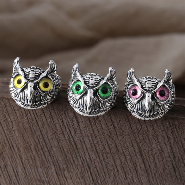 oly-2c673a75005ecf4c9bfc4de3d96b4085 Wholesale Vintage Owl Alloy Open Ring Trendy Chic Jewelry Accessory Gift For Everyday Wear Boutique Resale